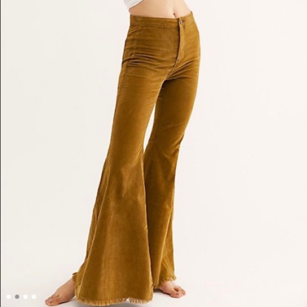 Free people corduroy flare pants, size 25